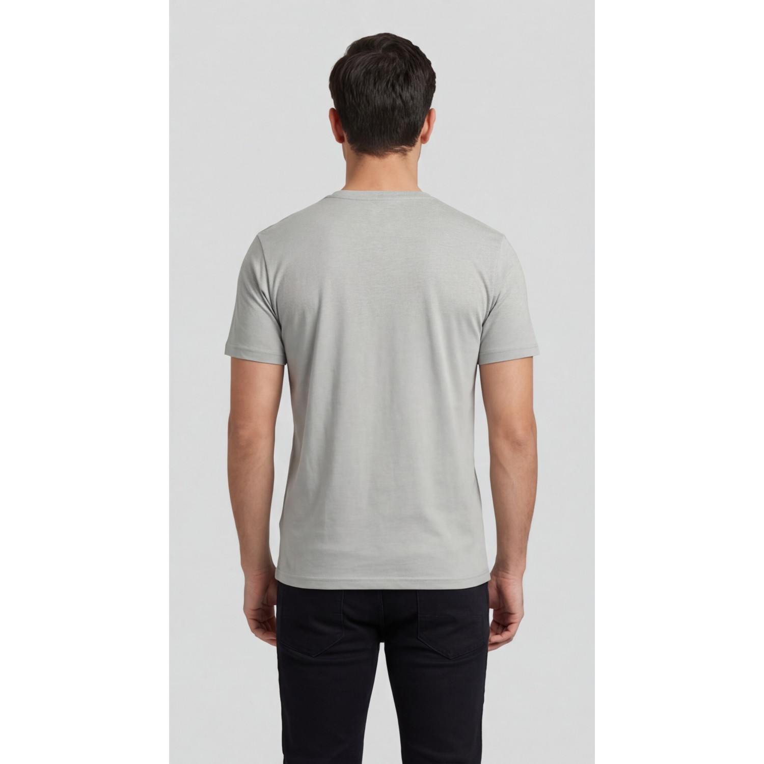 Life Style Butiken Ανδρική κοντομάνικη μπλούζα LS12631040 Γκρι