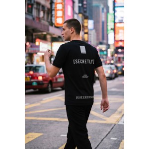 Life Style Butiken Ανδρική κοντομάνικη μπλούζα oversized LS12631045 Black