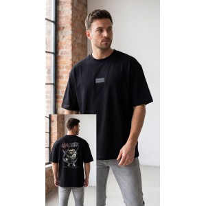 Life Style Butiken Ανδρική κοντομάνικη μπλούζα Oversized LS12631064 Black