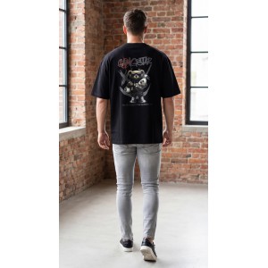 Life Style Butiken Ανδρική κοντομάνικη μπλούζα Oversized LS12631064 Black