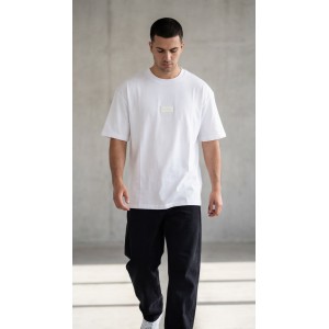 Life Style Butiken Ανδρική κοντομάνικη μπλούζα Oversized LS12631064 Λευκό