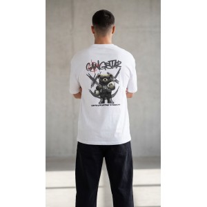 Life Style Butiken Ανδρική κοντομάνικη μπλούζα Oversized LS12631064 Λευκό