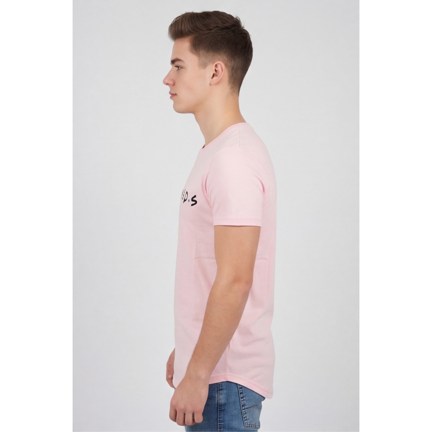 Life Style Butiken Ανδρικό T-shirt Με Στρογγυλάδα Και Τύπωμα FRIENDS LS181068 ΡΟΖ Ανδρικά