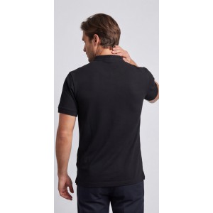 Life Style Butiken Ανδρική κοντομάνικη μπλούζα Polo Mao με κουμπιά LS12431837 Black Ανδρικά