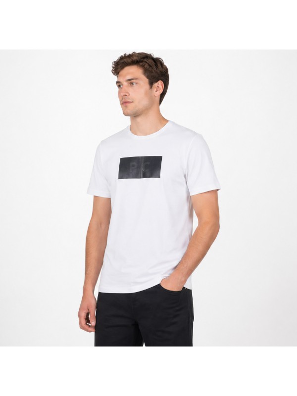 Life Style Butiken Ανδρική κοντομάνικη μπλούζα LS12631009 Λευκό