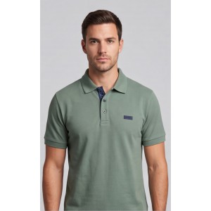 Life Style Butiken Ανδρική Πικέ Polo μπλούζα με γιακά και κουμπιά LS12631079 ΠΡΑΣΙΝΟ Ανδρικά