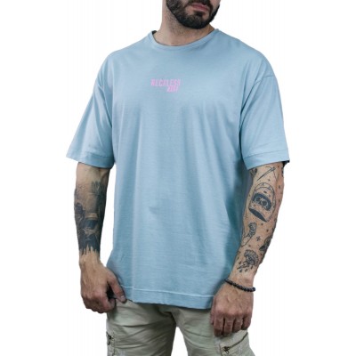 Life Style Butiken Ανδρικό κοντομάνικο μπλουζάκι OVERSIZE LS13033 MENTA