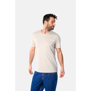 Life Style Butiken Ανδρική κοντομάνικη μπλούζα LS12531032 Εκρού