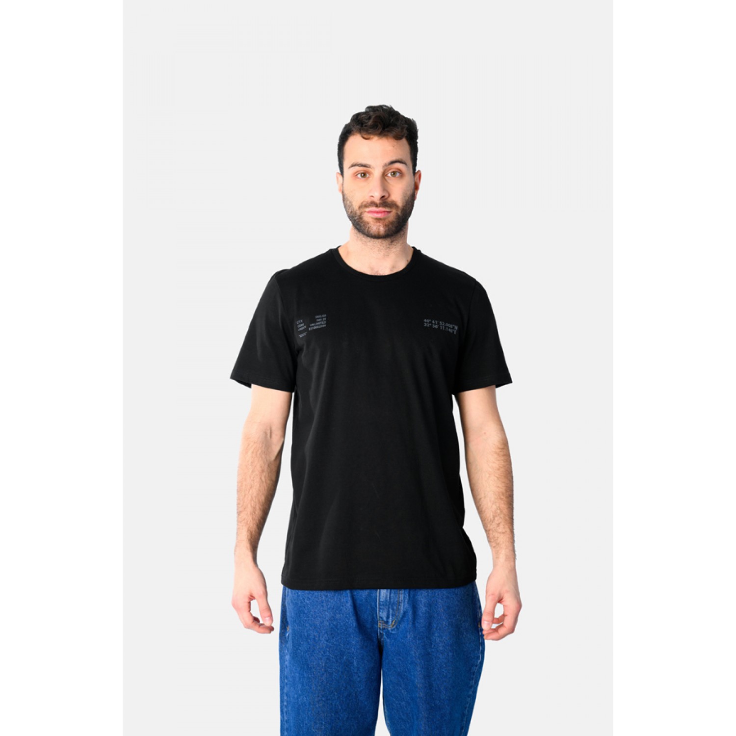 Life Style Butiken Ανδρική κοντομάνικη μπλούζα LS12531032 Black