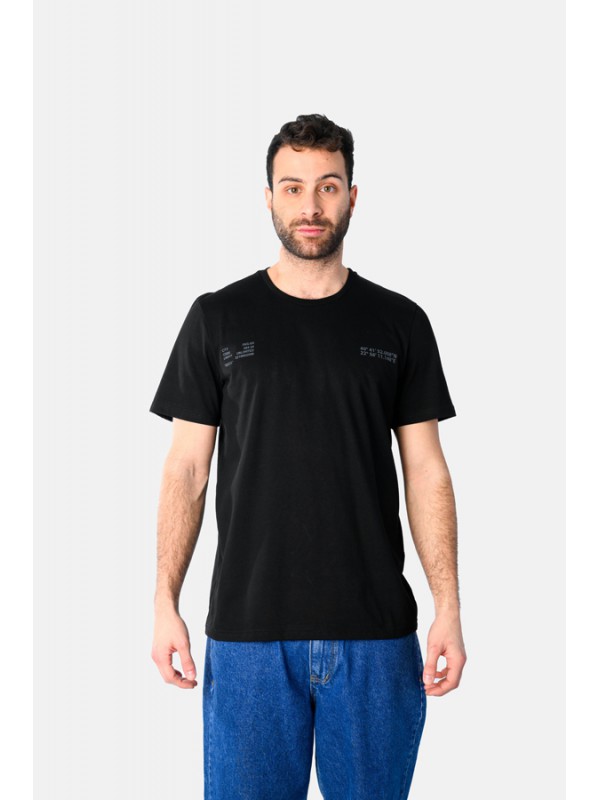 Life Style Butiken Ανδρική κοντομάνικη μπλούζα LS12531032 Black