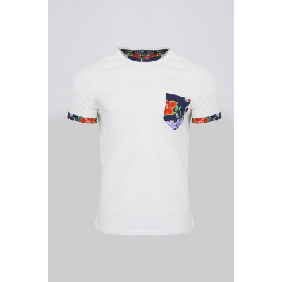 Ανδρική κοντομάνικη μπλούζα Attitude 87061 Λευκό