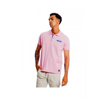 Paco & Co Ανδρική Μπλούζα Polo Κοντομάνικη Ροζ