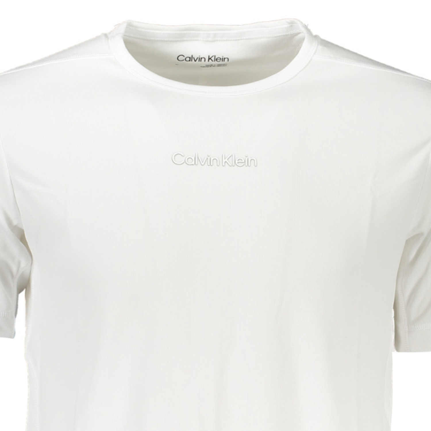 CALVIN KLEIN 00GMS4K159_BIYAA Λευκό Αθλητικό Ανδρικό κοντομάνικο T-shirt  Κανονική Γραμμή