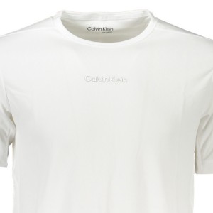 CALVIN KLEIN 00GMS4K159_BIYAA Λευκό Αθλητικό Ανδρικό κοντομάνικο T-shirt  Κανονική Γραμμή