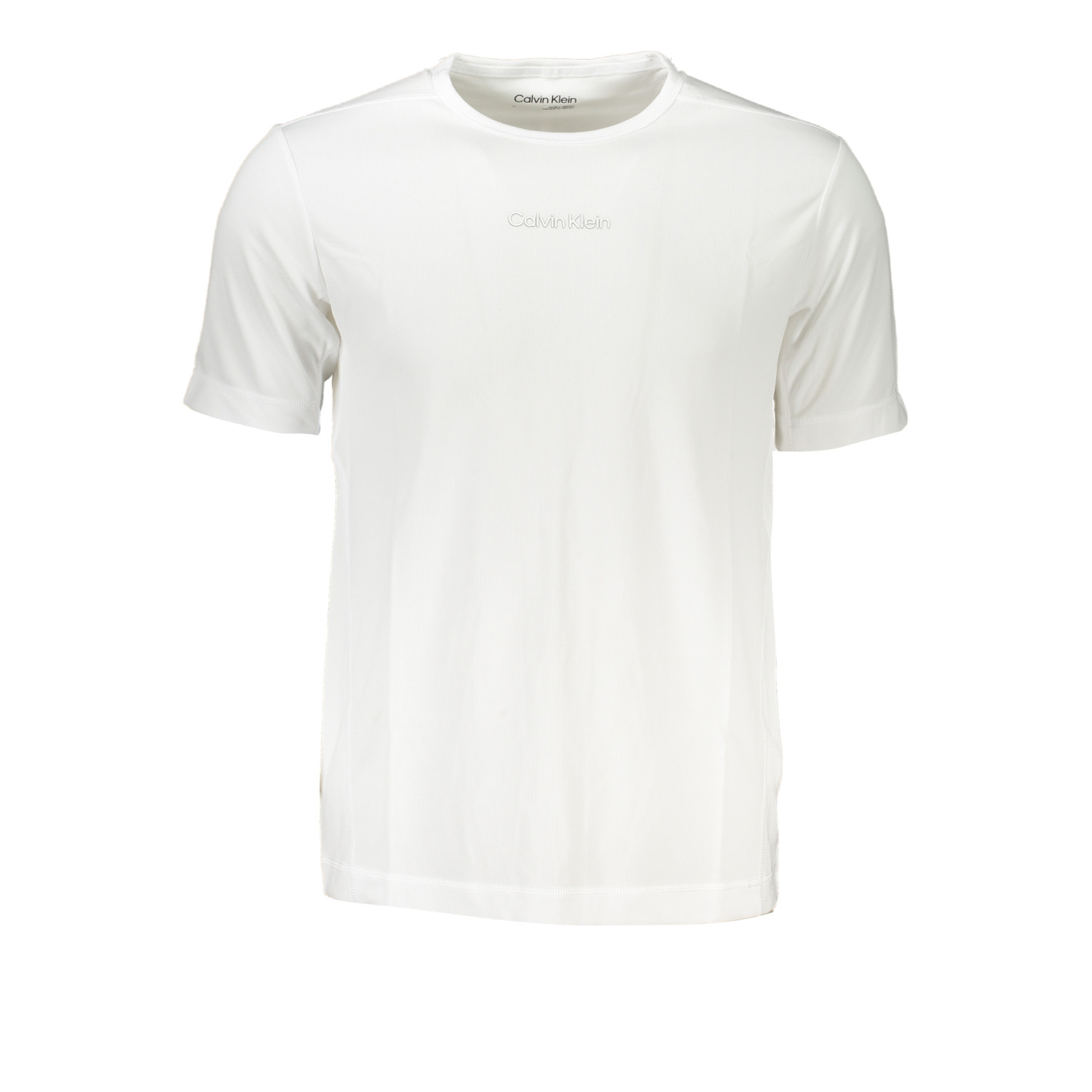 CALVIN KLEIN 00GMS4K159_BIYAA Λευκό Αθλητικό Ανδρικό κοντομάνικο T-shirt  Κανονική Γραμμή