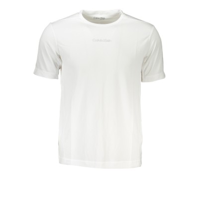 CALVIN KLEIN 00GMS4K159_BIYAA Λευκό Αθλητικό Ανδρικό κοντομάνικο T-shirt  Κανονική Γραμμή