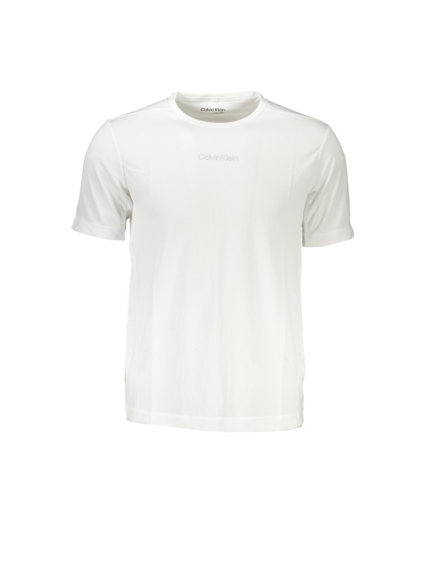 CALVIN KLEIN 00GMS4K159_BIYAA Λευκό Αθλητικό Ανδρικό κοντομάνικο T-shirt  Κανονική Γραμμή