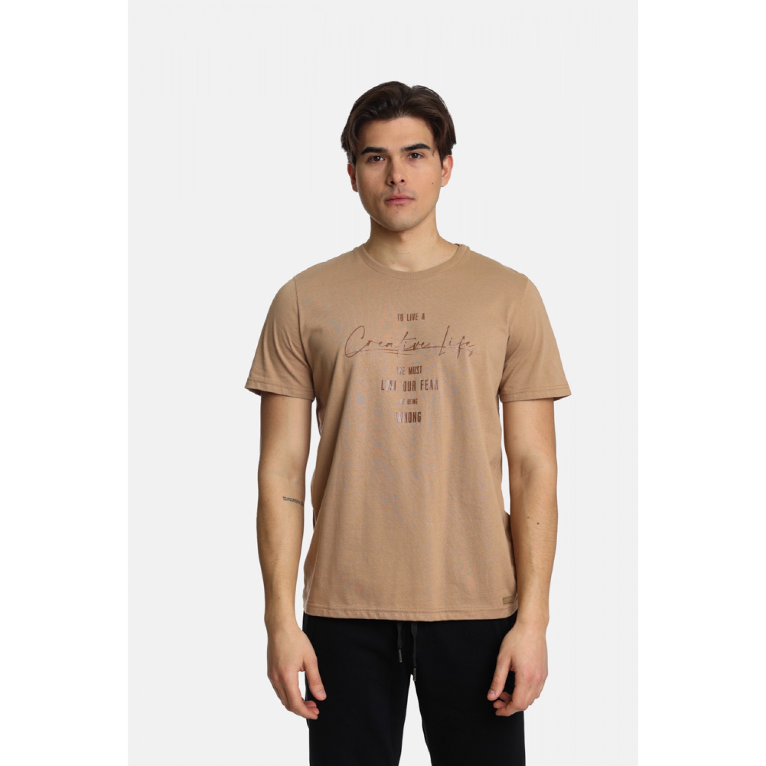 Paco & Co 2431037 Ανδρική κοντομανικη μπλούζα Ταμπά Κανονική Γραμμή