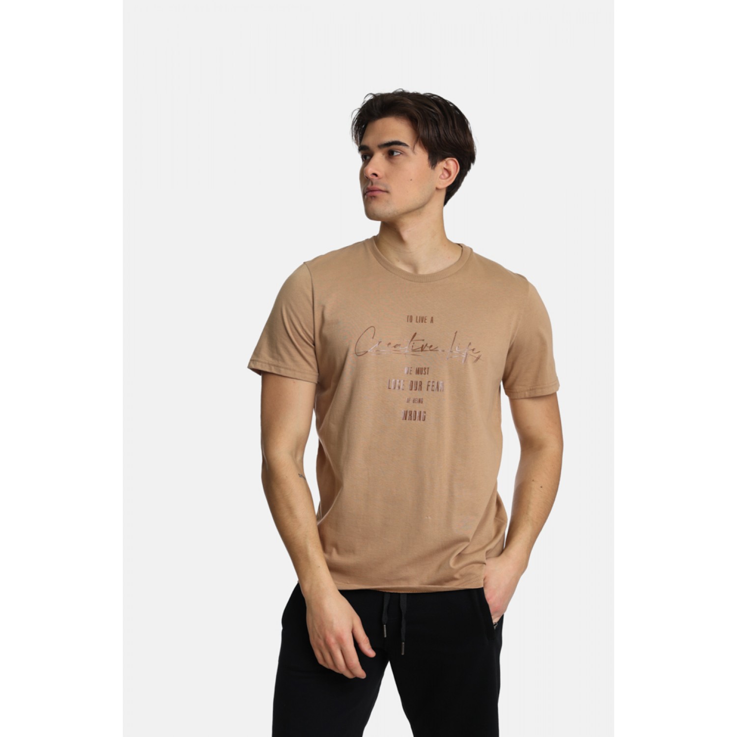 Paco & Co 2431037 Ανδρική κοντομανικη μπλούζα Ταμπά Κανονική Γραμμή