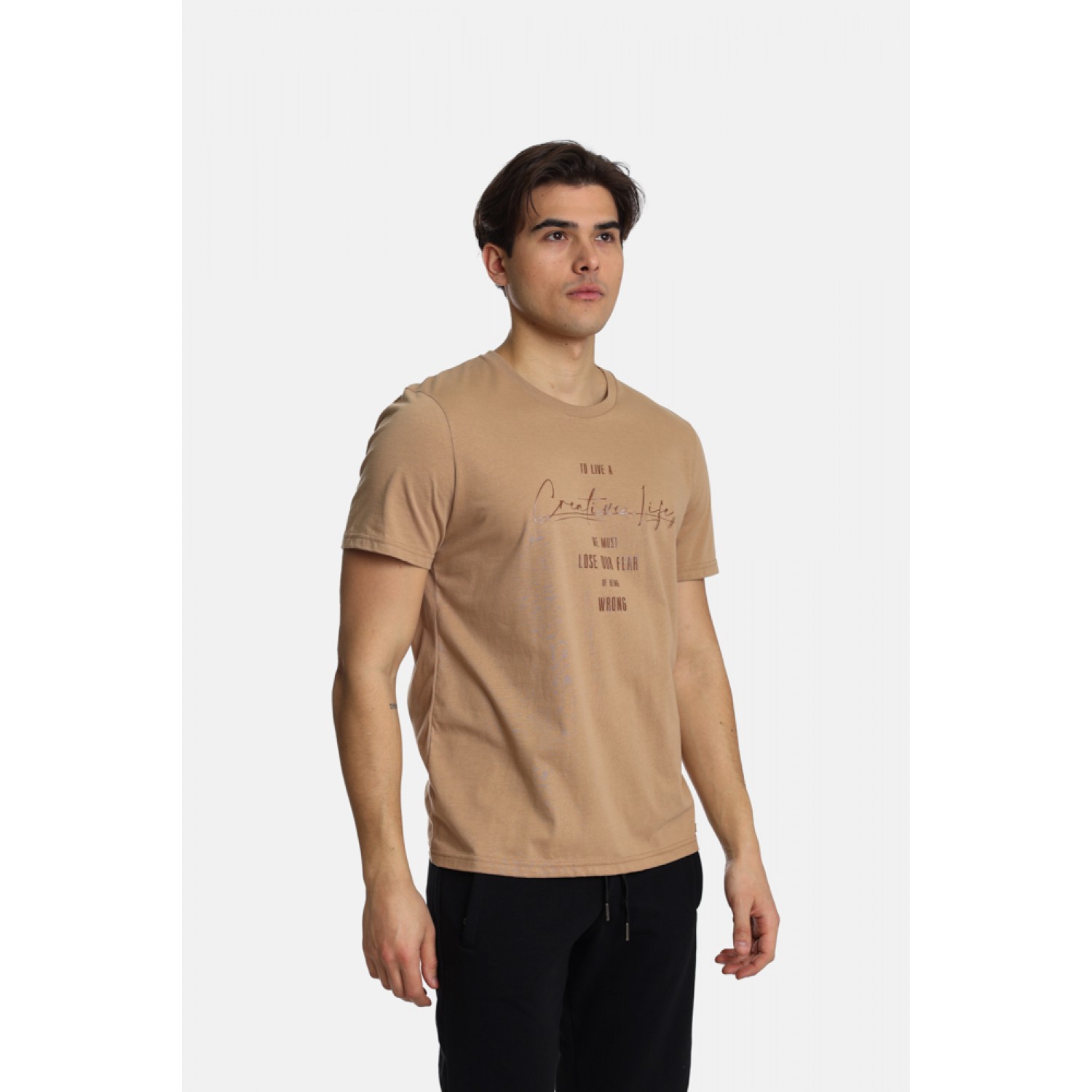 Paco & Co 2431037 Ανδρική κοντομανικη μπλούζα Ταμπά Κανονική Γραμμή