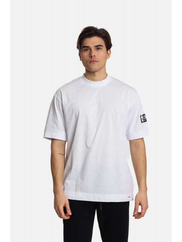 Paco & Co 2431078 Ανδρικό Oversized T-shirt Λευκό