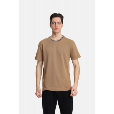 Paco & Co 2431095 Ανδρική Μπλούζα Πικέ Ταμπά Κανονική Γραμμή