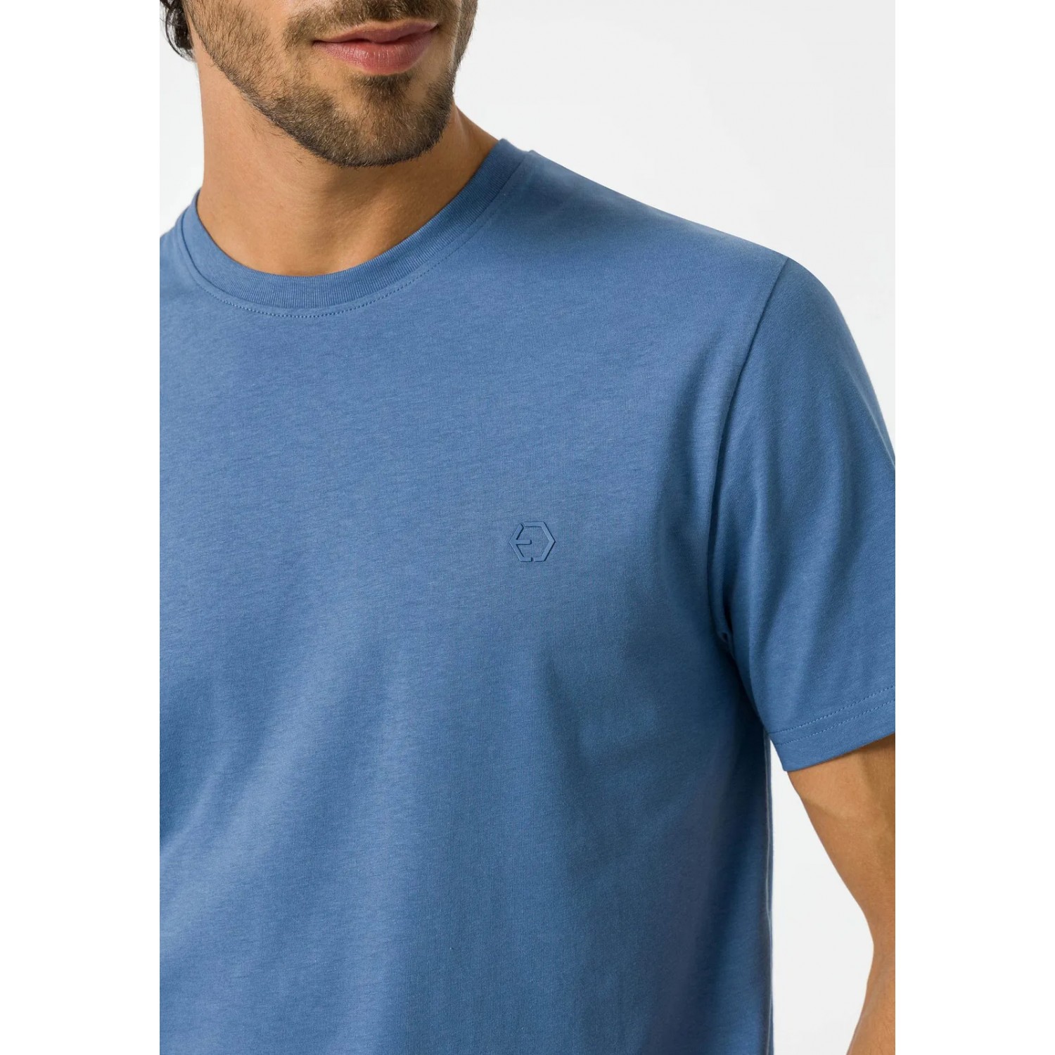 Ανδρική κοντομάνικη μπλούζα μονόχρωμη TIFFOSI 10048304 ΣΙΕΛ