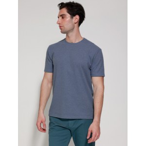 Life Style Butiken LS207018 Μπλε Ανδρική κοντομάνικη μπλούζα Άνετη Εφαρμογή