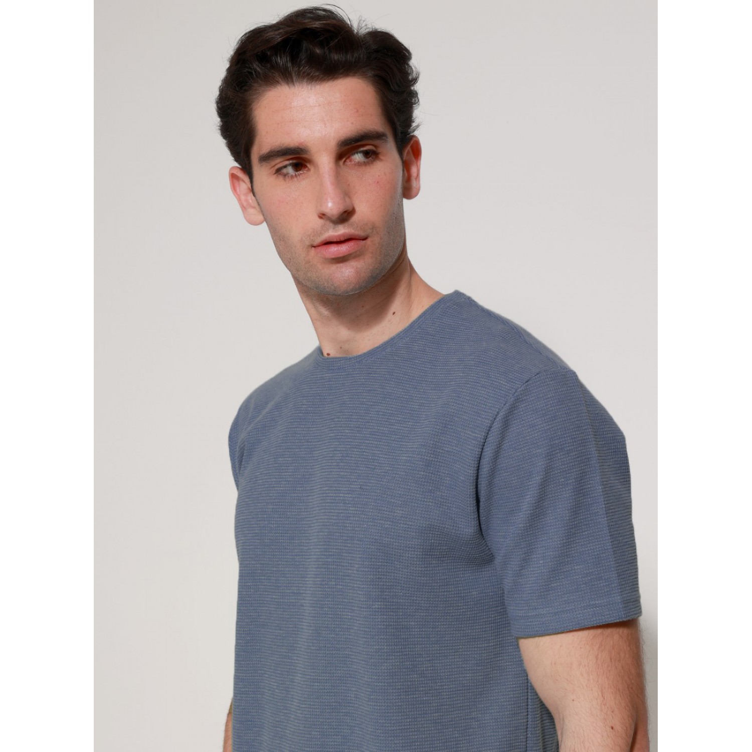 Life Style Butiken LS207018 Μπλε Ανδρική κοντομάνικη μπλούζα Άνετη Εφαρμογή