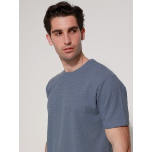 Life Style Butiken LS207018 Μπλε Ανδρική κοντομάνικη μπλούζα Άνετη Εφαρμογή