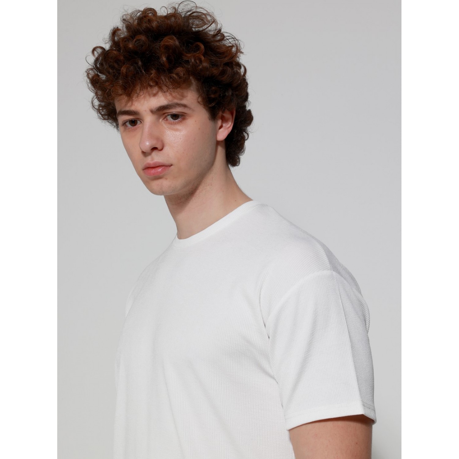 Life Style Butiken LS207027 Λευκό Ανδρική κοντομάνικη μπλούζα Oversize