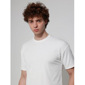 Life Style Butiken LS207027 Λευκό Ανδρική κοντομάνικη μπλούζα Oversize