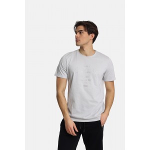 Paco & Co 2431037 Ανδρική κοντομανικη μπλούζα Γκρι Κανονική Γραμμή