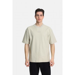 Paco&co 2431068 Εκρού Ανδρική κοντομάνικη μπλούζα Άνετη Εφαρμογή