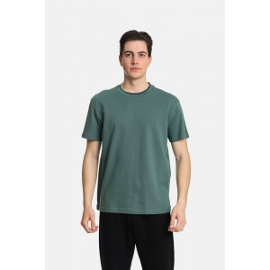 Life Style Butiken LS2431096 Μέντα Ανδρική Κοντομάνικη Μπλούζα Πικέ Κανονική Εφαρμογή