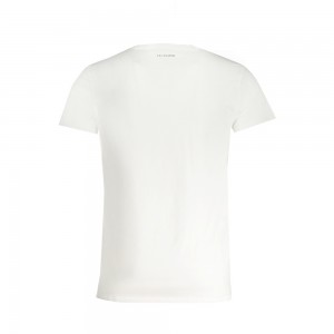 TRUSSARDI Ανδρική Κοντομάνικη Μπλούζα Κανονική Εφαρμογή TRU2MTS03_BI01WHI Λευκό