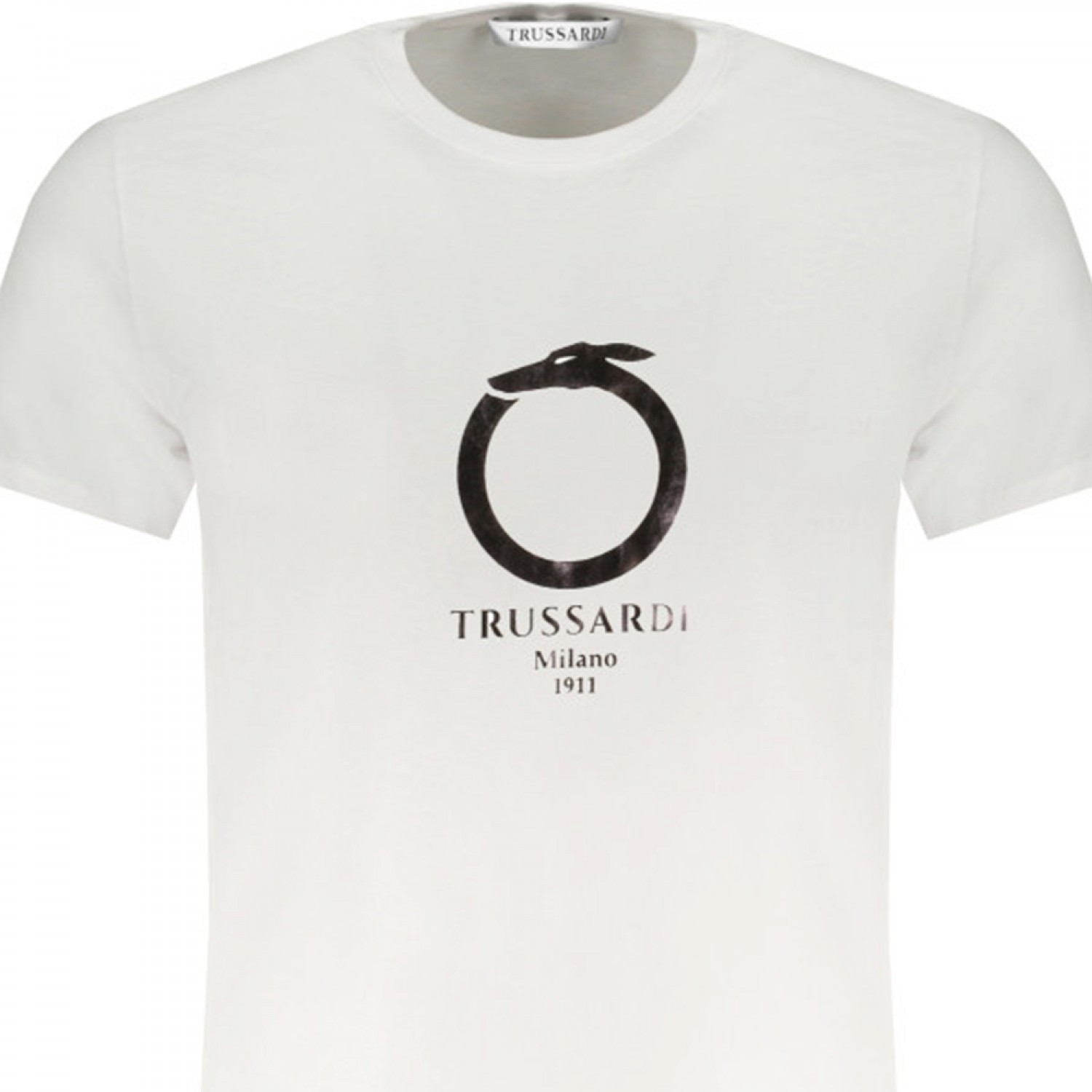 TRUSSARDI Ανδρική Κοντομάνικη Μπλούζα Κανονική Εφαρμογή TRU2MTS03_BI01WHI Λευκό