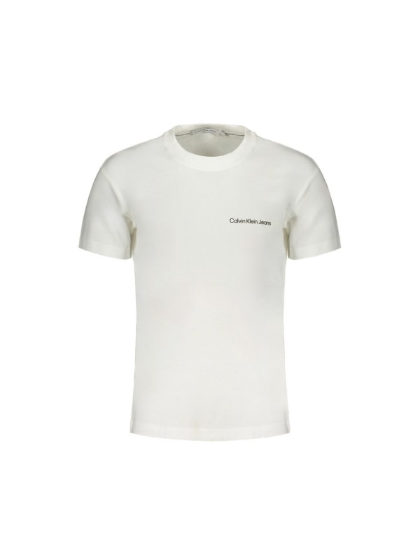 CALVIN KLEIN J30J324671_BIYAF Λευκό Ανδρική Κοντομάνικη Μπλούζα Κανονική Εφαρμογή