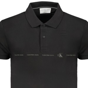 CALVIN KLEIN J30J325432_NEBEH Black Ανδρική Polo Κοντομάνικη Με Γιακά Κανονική Εφαρμογή