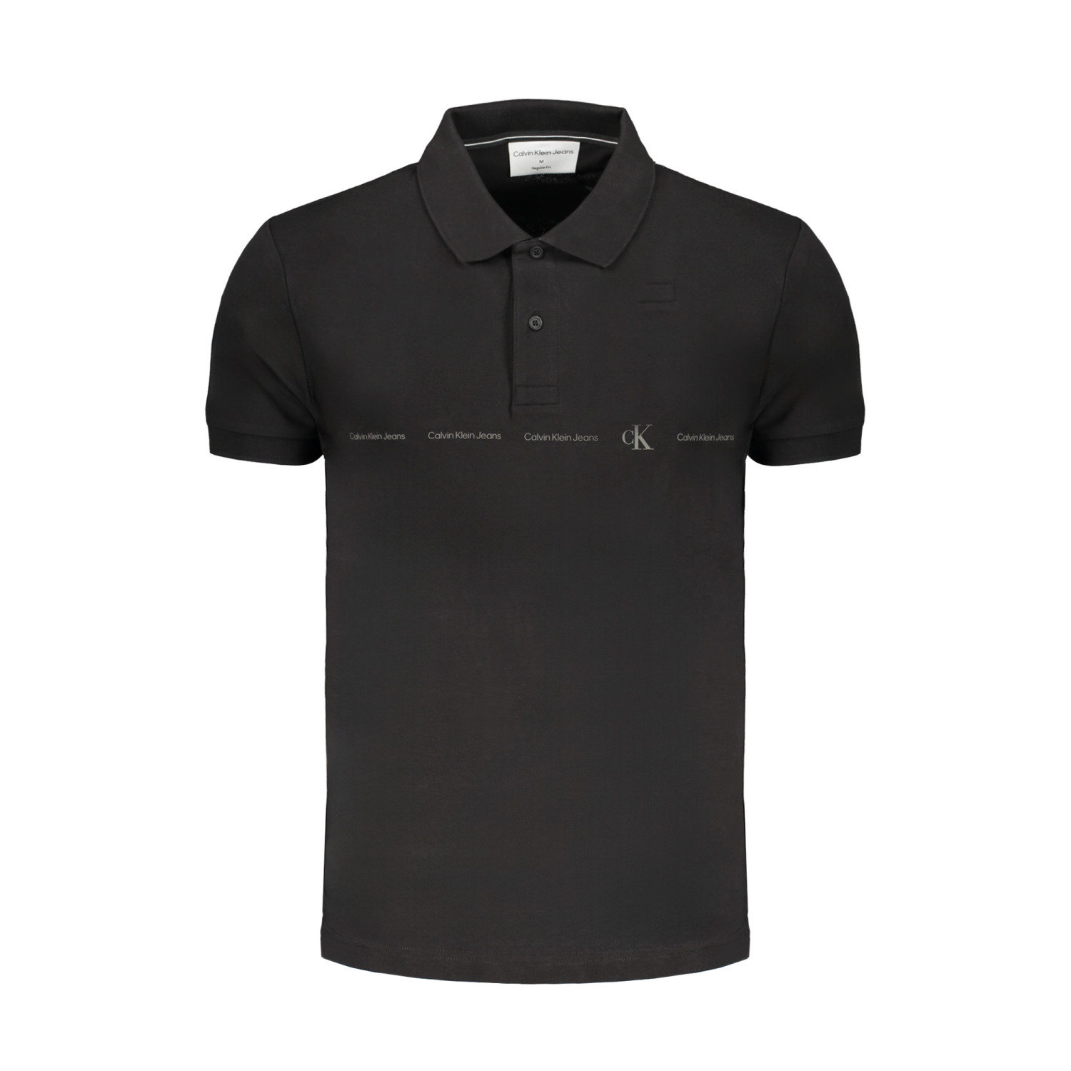 CALVIN KLEIN J30J325432_NEBEH Black Ανδρική Polo Κοντομάνικη Με Γιακά Κανονική Εφαρμογή