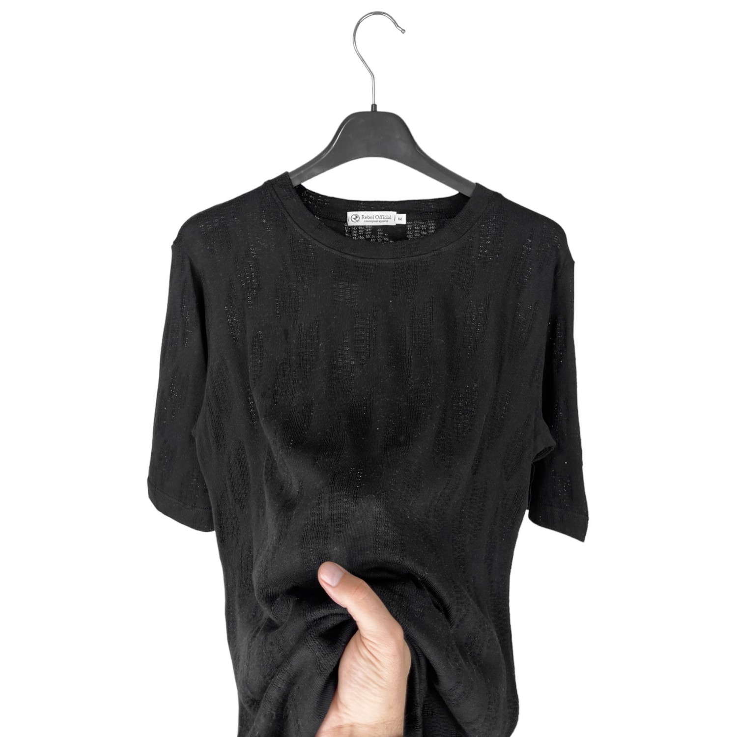 Life Style Butiken LS8016 Black Ανδρική κοντομάνικη μπλούζα 3/4 Μανίκι Κανονική Εφαρμογή