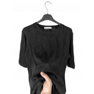 Life Style Butiken LS8016 Black Ανδρική κοντομάνικη μπλούζα 3/4 Μανίκι Κανονική Εφαρμογή