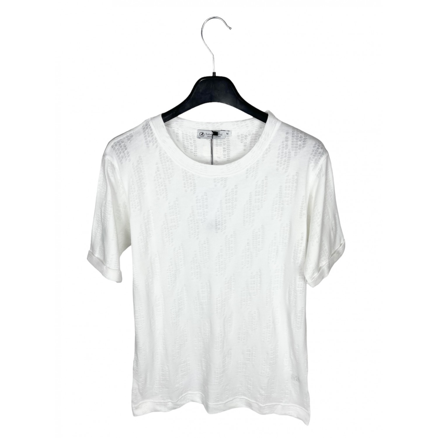 Life Style Butiken LS8008 Λευκό Ανδρική κοντομάνικη μπλούζα Κανονική Εφαρμογή