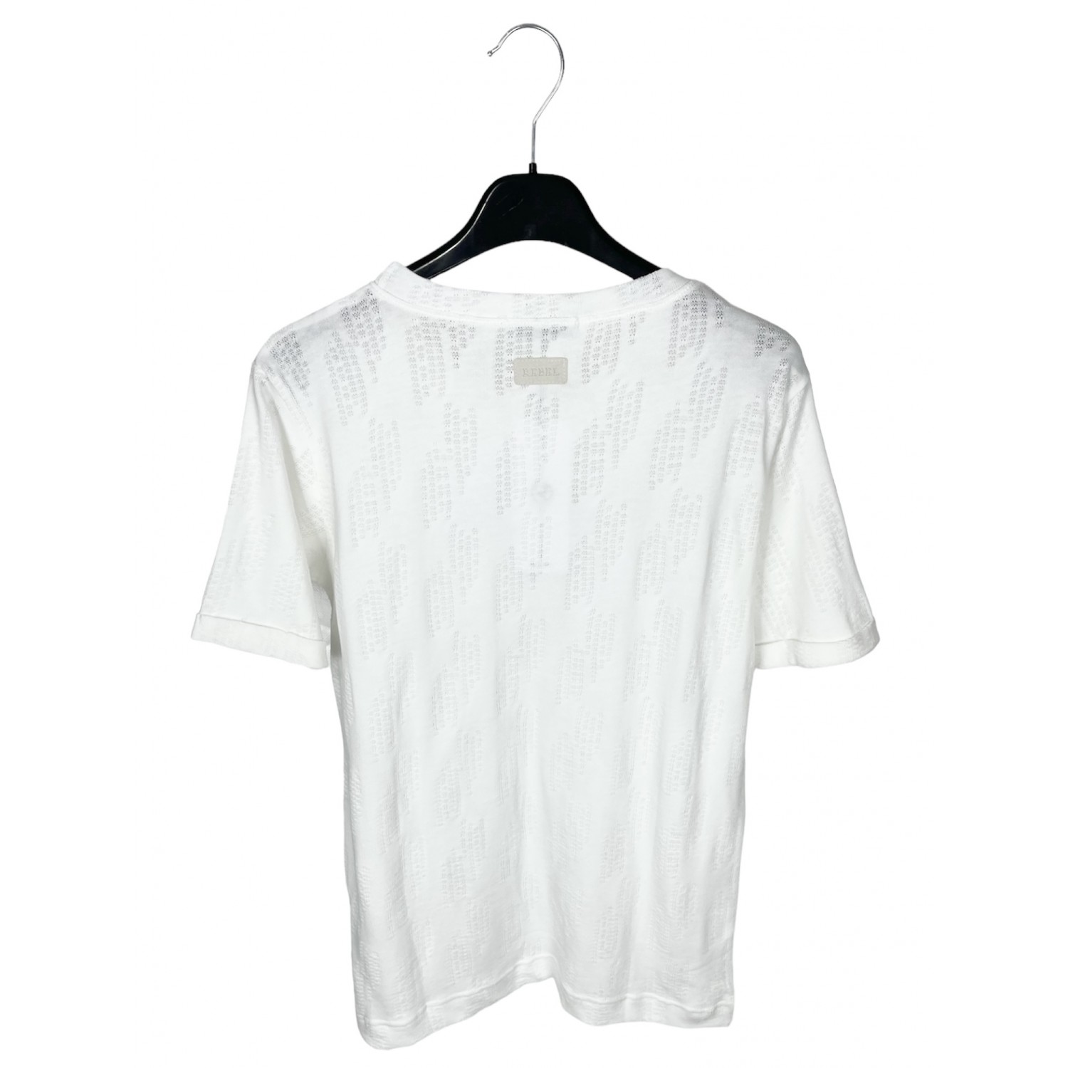 Life Style Butiken LS8008 Λευκό Ανδρική κοντομάνικη μπλούζα Κανονική Εφαρμογή