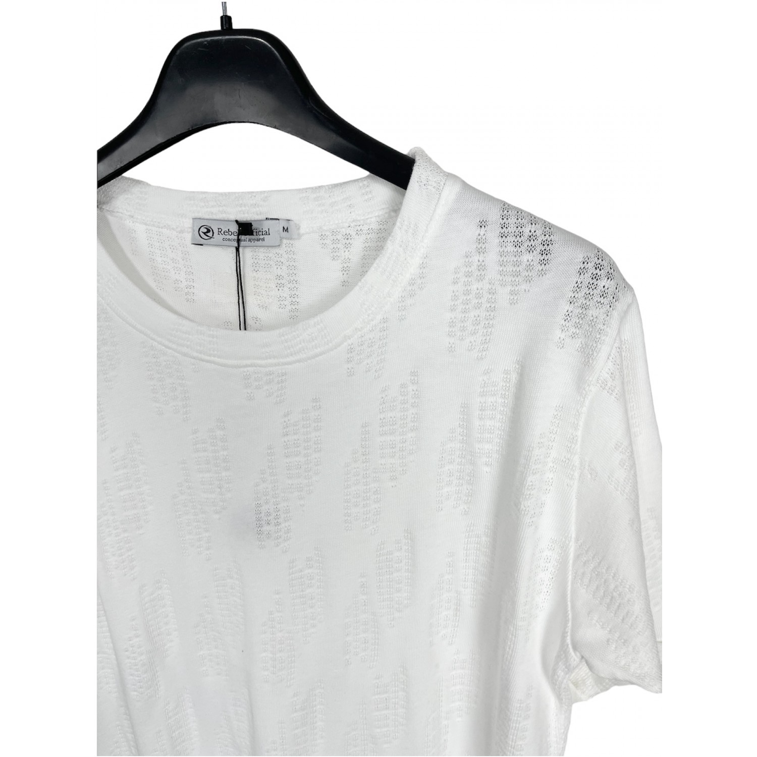 Life Style Butiken LS8008 Λευκό Ανδρική κοντομάνικη μπλούζα Κανονική Εφαρμογή