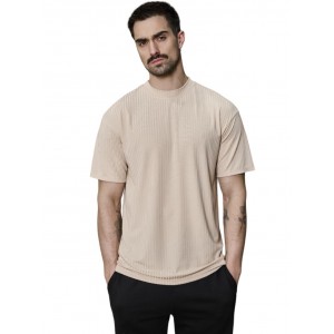 Life Style Butiken LS16627 Μπεζ Ανδρικό Κοντομάνικο μπλουζάκι  Oversized