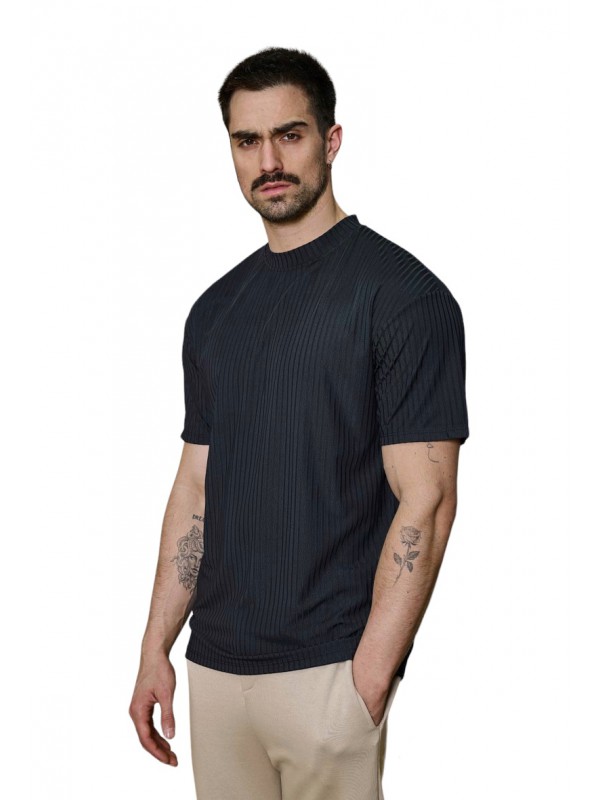 Life Style Butiken LS16627 Μαύρο Ανδρικό Κοντομάνικο μπλουζάκι Oversized