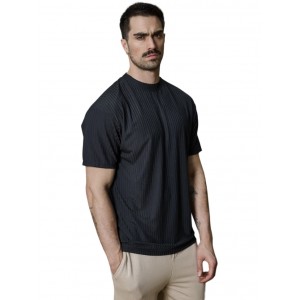 Life Style Butiken LS16627 Μαύρο Ανδρικό Κοντομάνικο μπλουζάκι Oversized