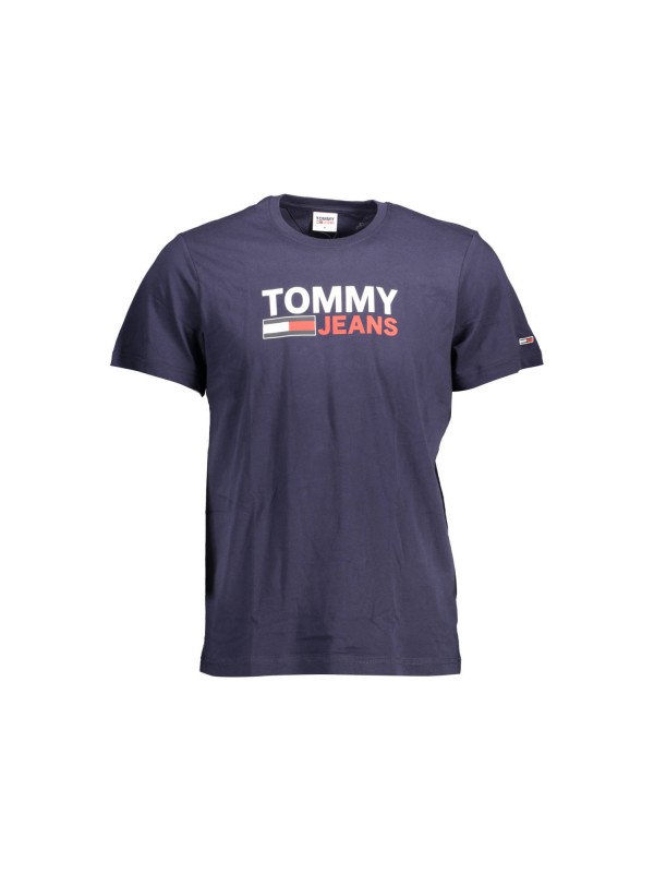 Tommy Hilfiger DM0DM15379_BLU_C87 Navy Ανδρική κοντομάνικη μπλούζα Κανονική Γραμμή