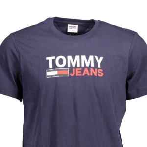 Tommy Hilfiger DM0DM15379_BLU_C87 Navy Ανδρική κοντομάνικη μπλούζα Κανονική Γραμμή